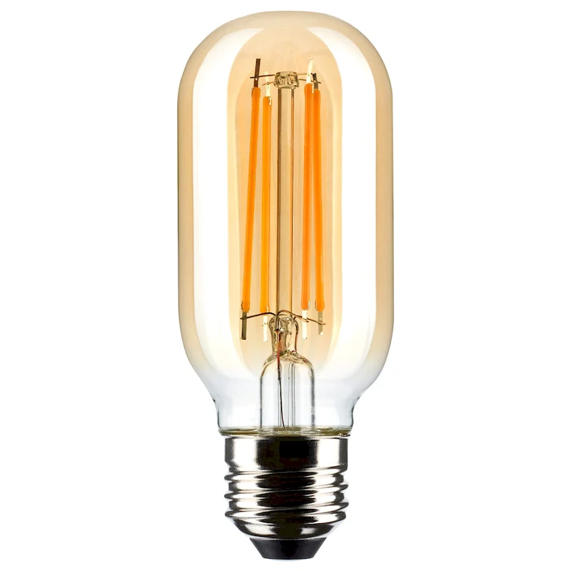 5.5 Watt T14 LED - Clear - Medium Base - 2000K - 500 Lumens - 120 Volt - Amber