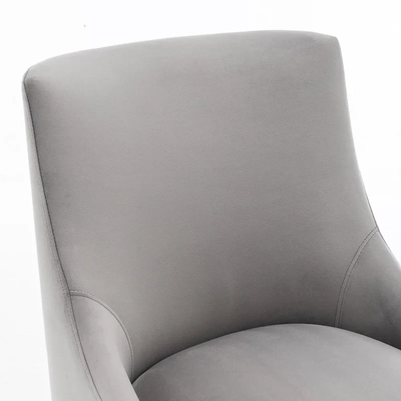 SEYNAR Velvet Upholstered Dining Chair Set of 2, Modern Glam Armless Side Chair