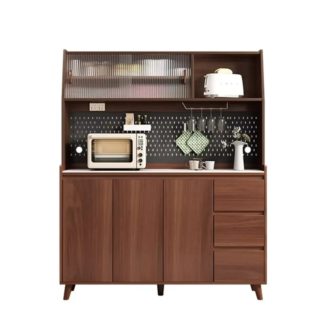 Modern Slab Stone Countertop Kitchen Sideboard