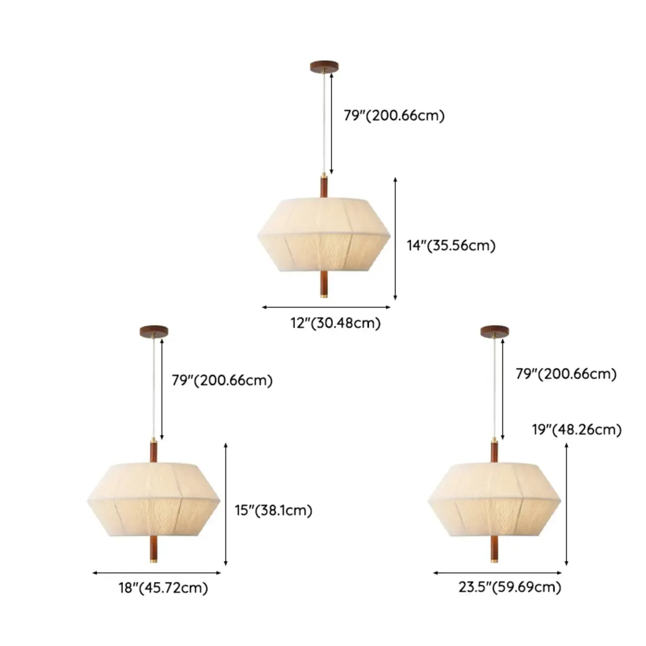 Modern Woven Fabric Dining Room Pendant Light