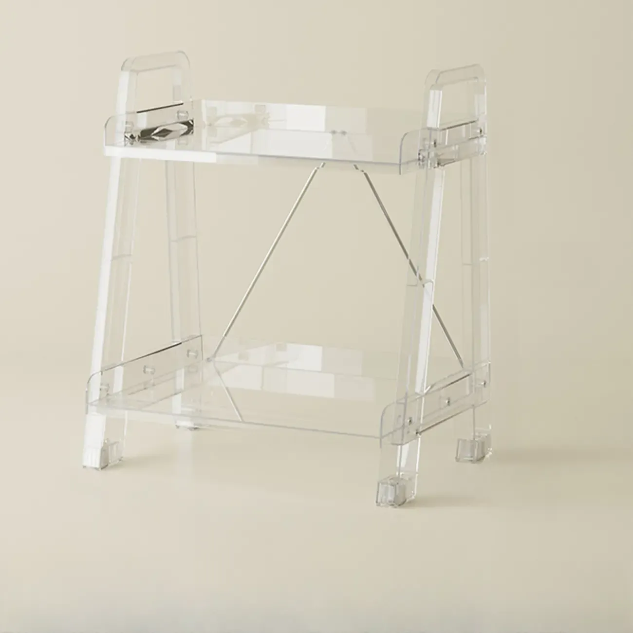 Modern Milky White Four Legs Acrylic Sofa End Table