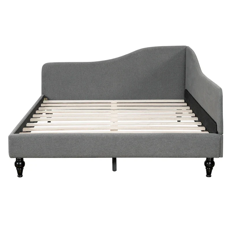 Full L-Shaped Daybed with Wood Legs