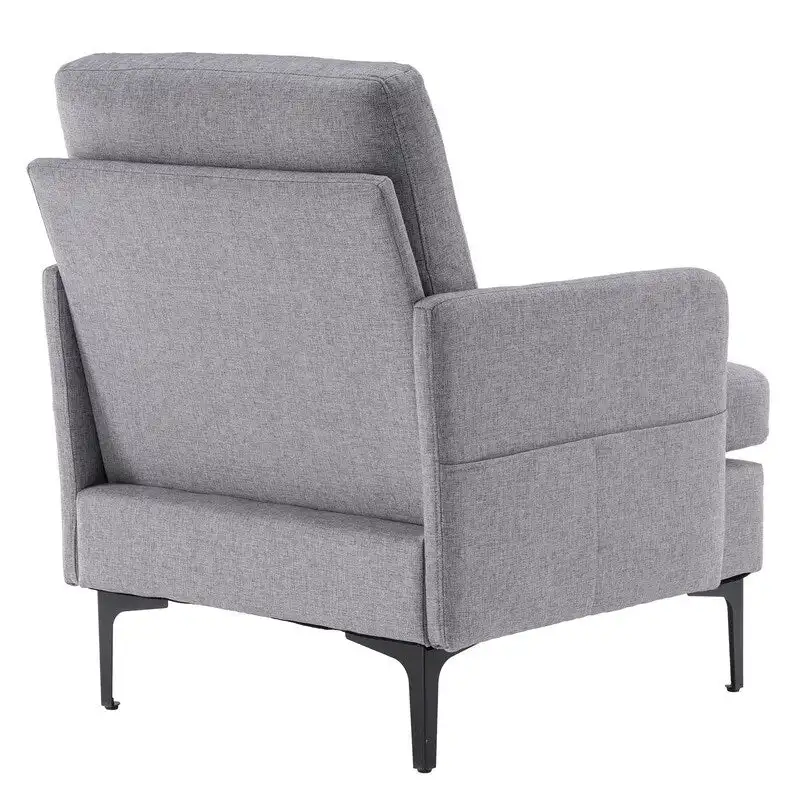 Upholstered Linen Accent Armchair