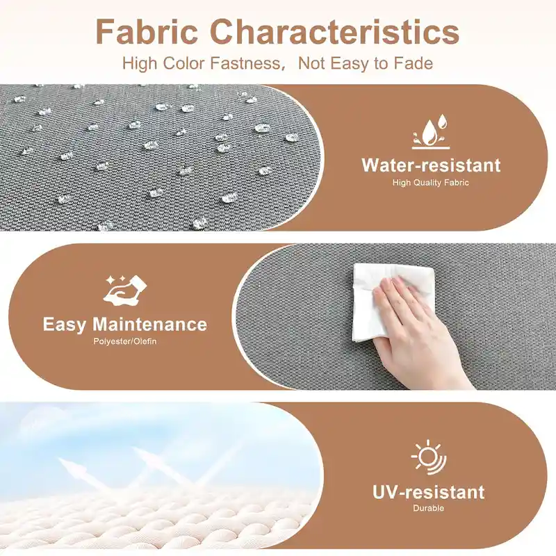 HOOOWOOO 8-piece Patio Wicker Rattan Conversation Set with Multifunctional Fire Pit Table