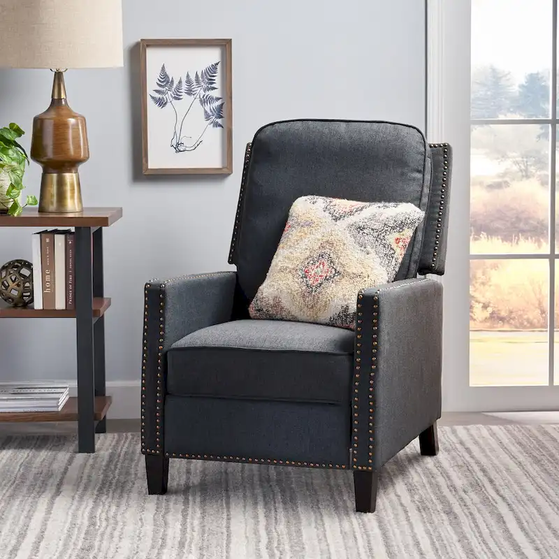 Cecelia Traditional Fabric Pushback Recliner by Christopher Knight Home