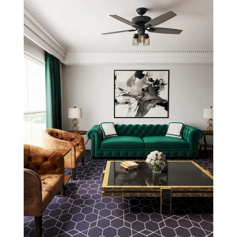 Hunter Fan Bennett Brushed Nickel/ Grey Oak 52-inch Ceiling Fan