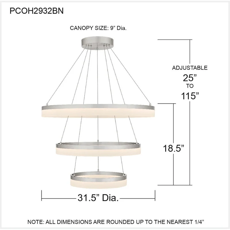 Cohen Integrated LED Brushed Nickel Pendant Light