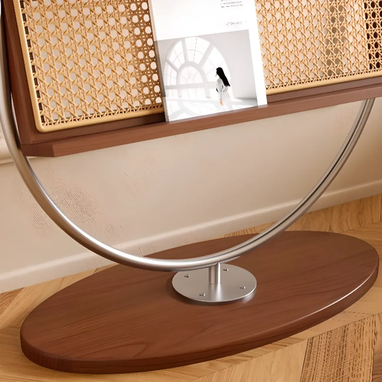 5-tier Modern Alloy Display Vertical Closed Back Bookcase