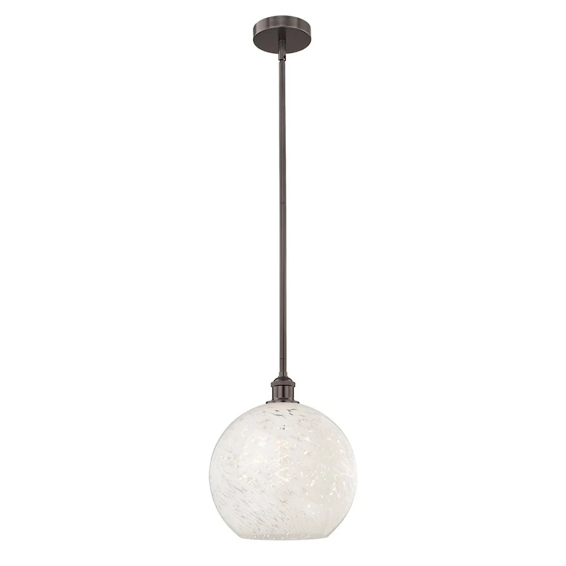Innovations Lighting 616-1S 13 12 White Mouchette Pendant White