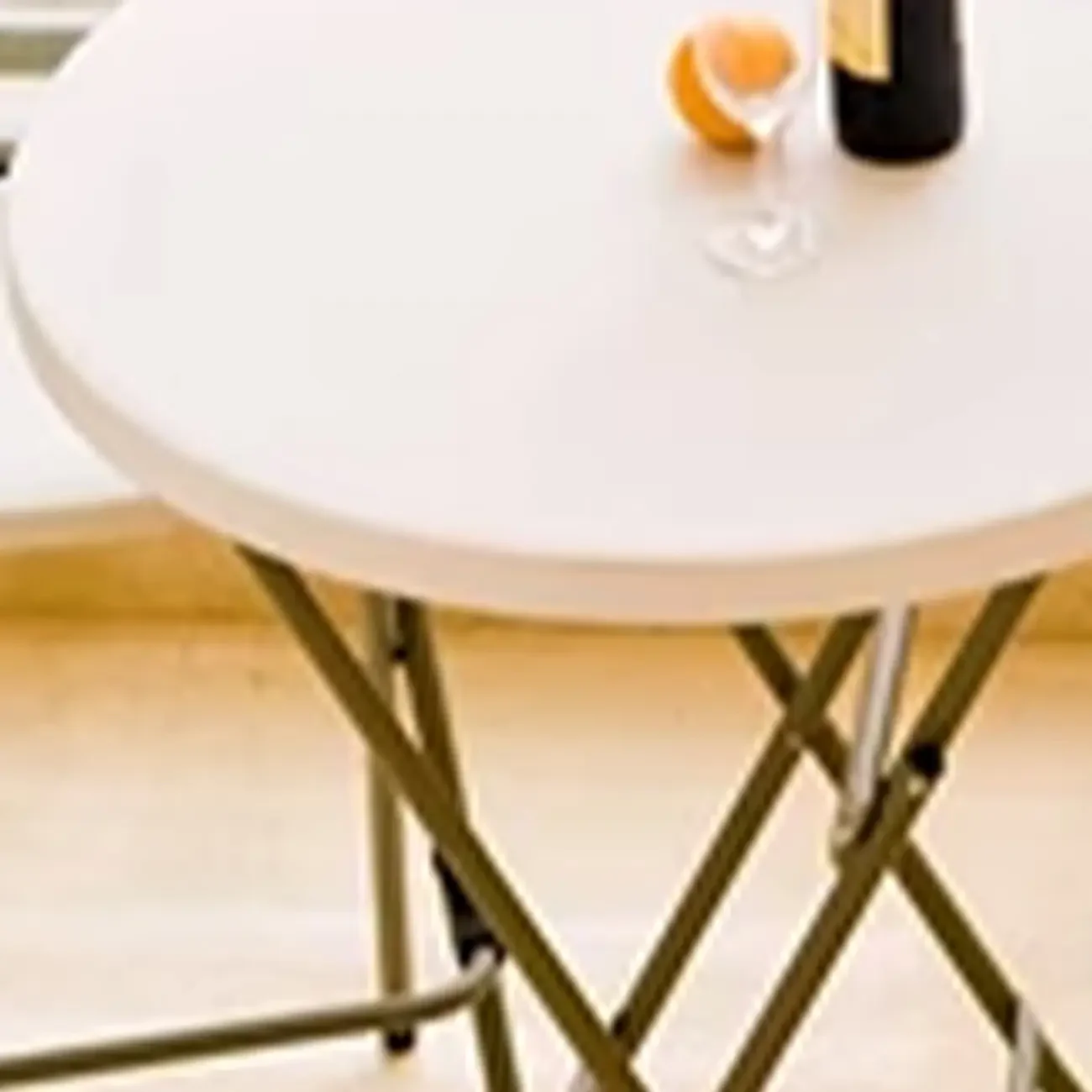 Stylish White Acrylic Top Grey Metal Leg Bar Table