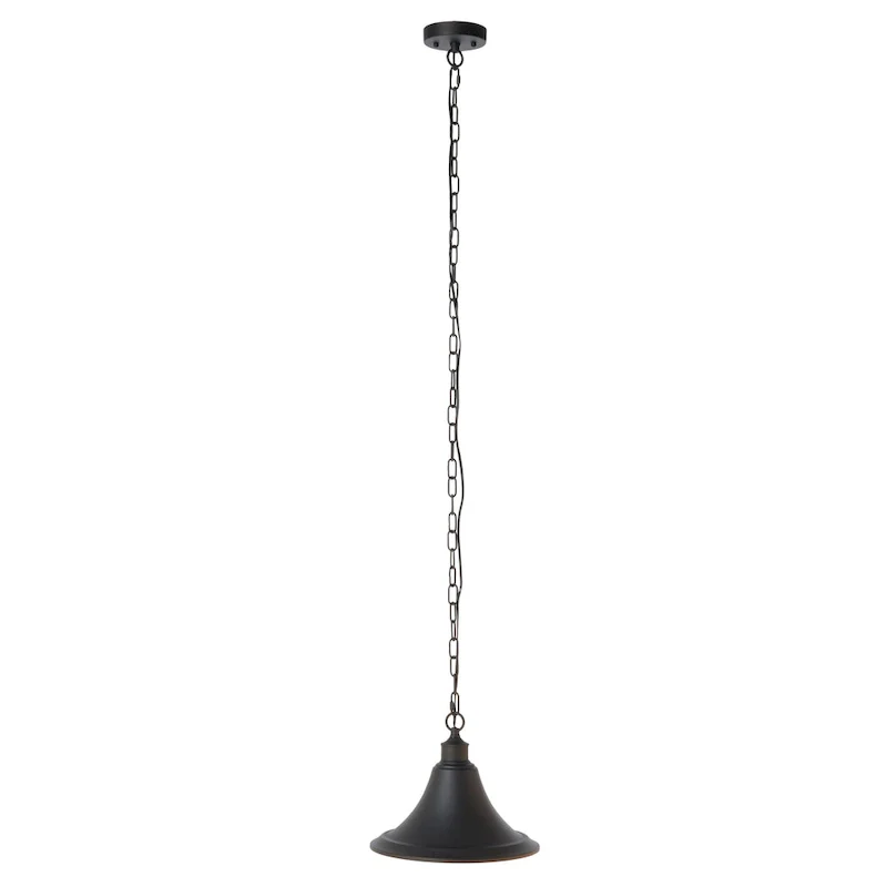 SAFAVIEH Lighting got 12  Modern & Contemporary Outdoor Pendant - 12  W x 12  D x 57  H - Black - 12Wx12Dx57H