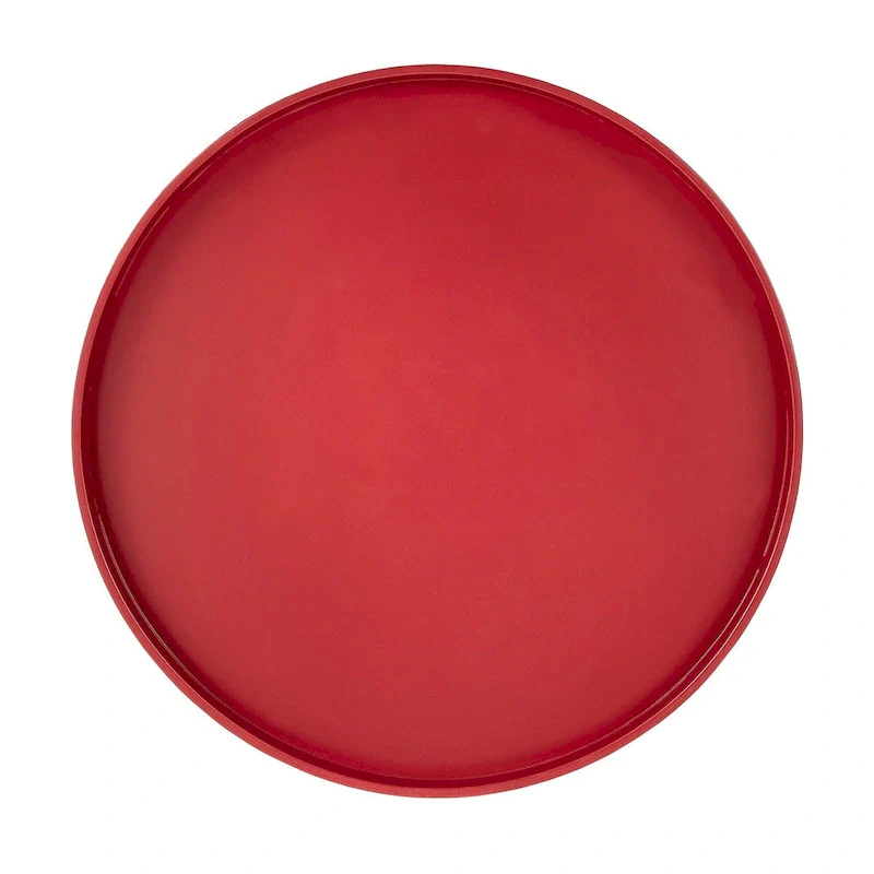 Marcella Paint-Dipped Round Tray-Top Side Table by iNSPIRE Q Modern