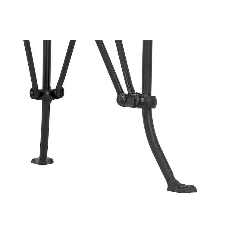 Round Metal Side Table with Claw Feet