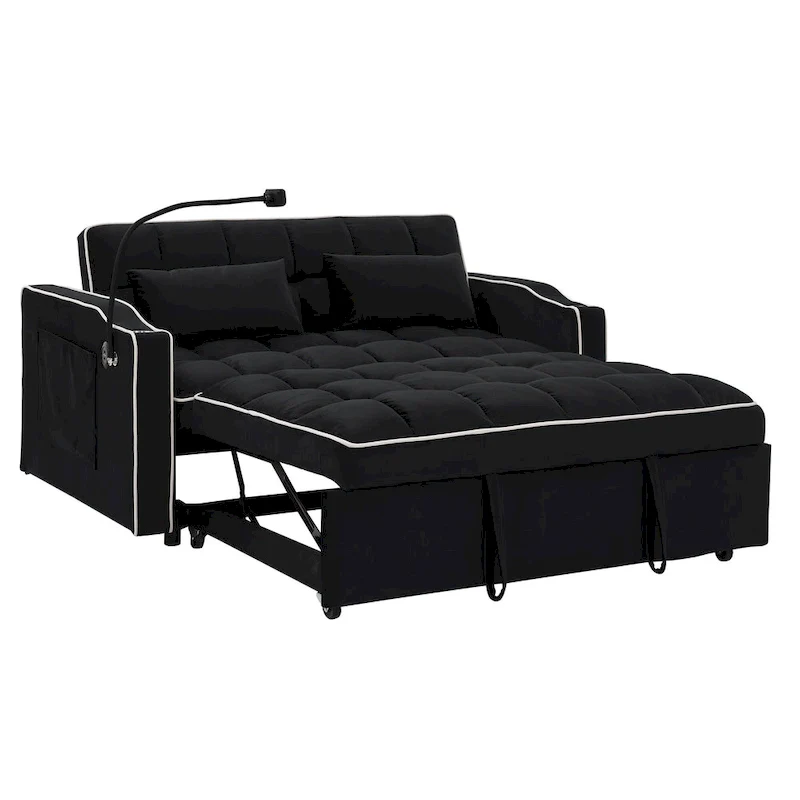 55.51 inch versatile foldable sofa bed in 3 lengths