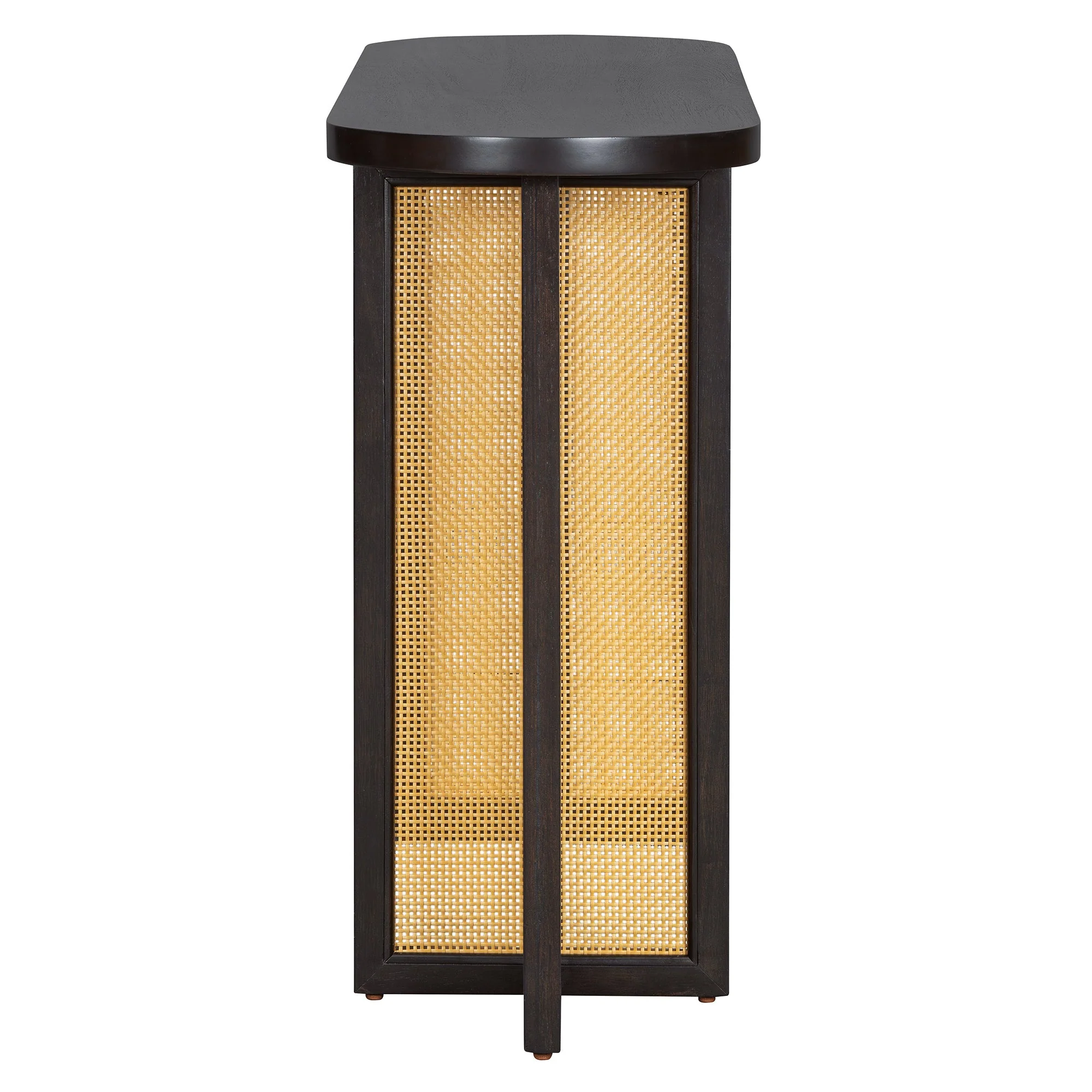 Walker Edison | Farmhouse Rattan Console Table Entryway Table