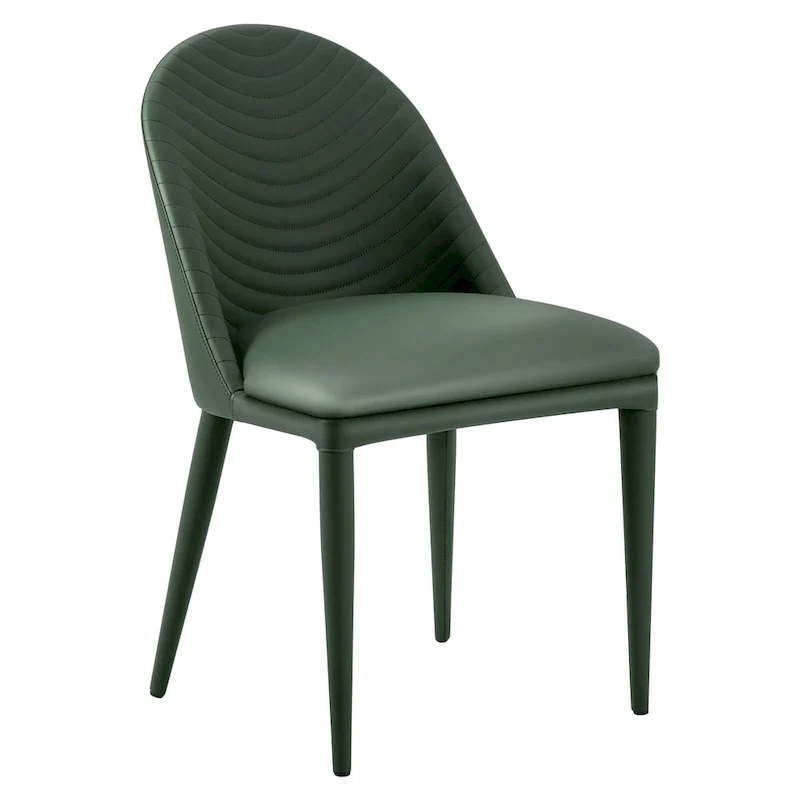 Fully Assembled Microfiber Leather Upholstered Dining Chairs, Set of 2 - 22.44D x 18.5W x 32.28H