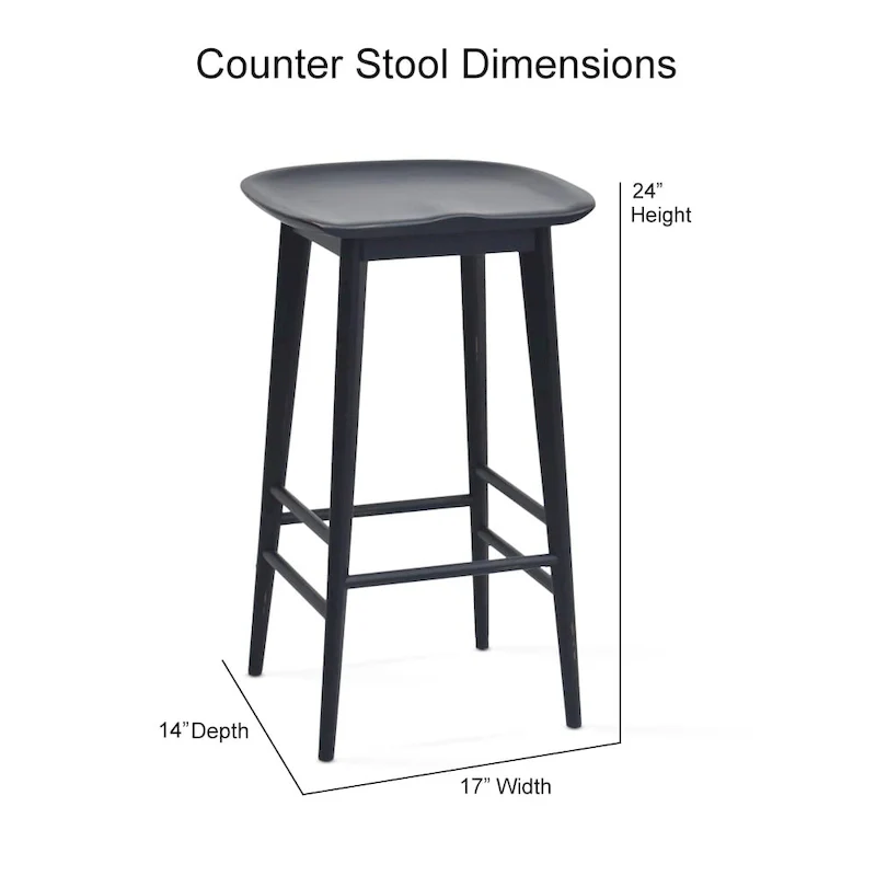 Steve Silver Hendry Backless Solid Acacia Counter Stool - Counter Stool