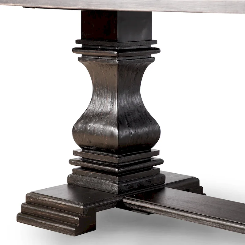 Copper Grove Vinkovci Traditional Antique Black 84-inch Dining Table