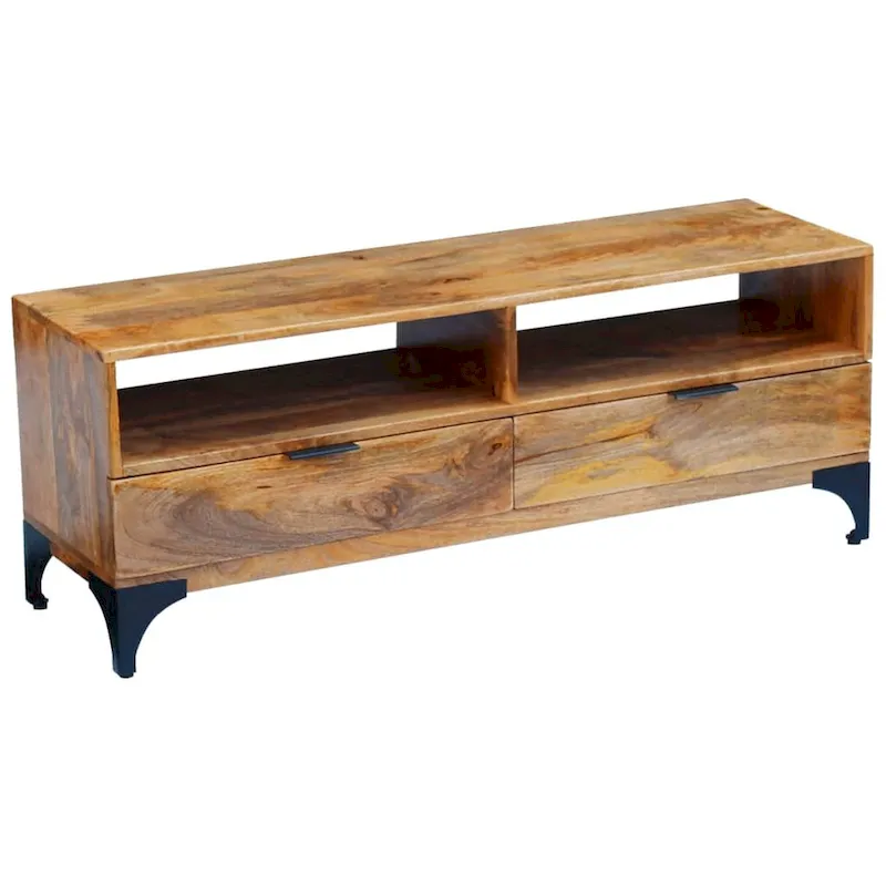 vidaXL TV Stand Mango Wood 47.2x13.8x17.7