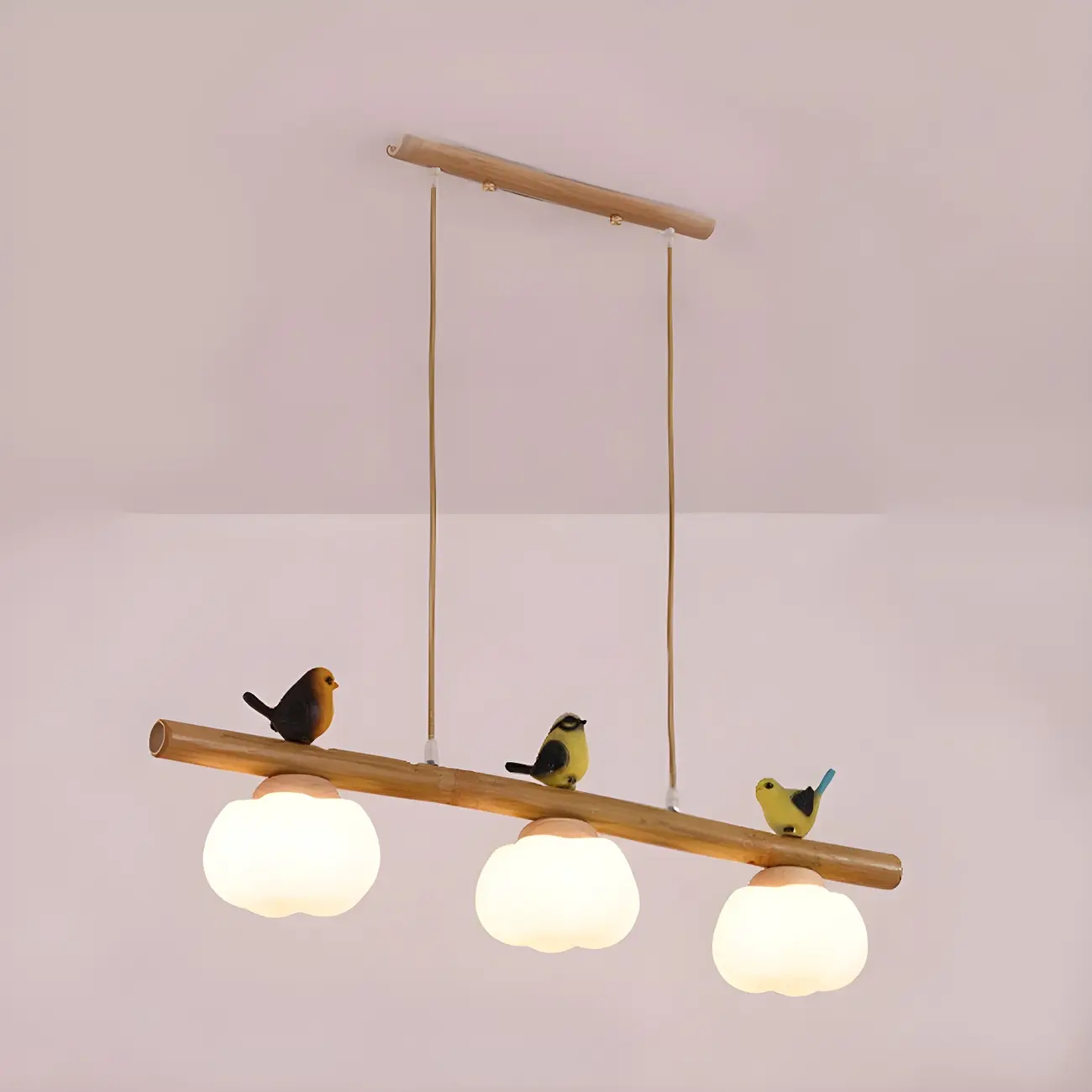 Adjustable Modern Bamboo Flower Island Pendant Light