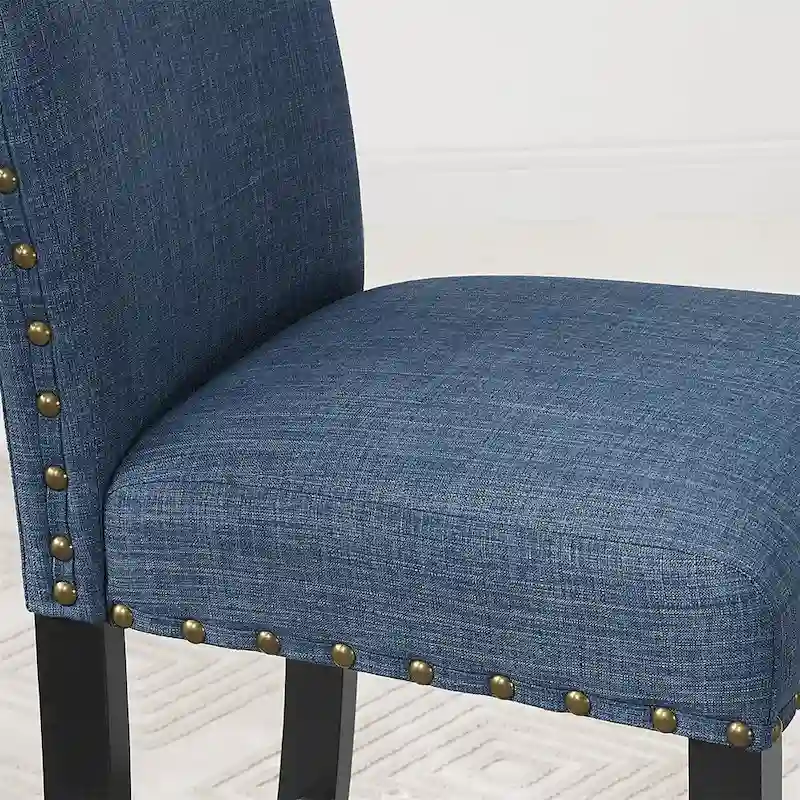 Fabric Dining Chairs with Nailhead Trim,Set of 2