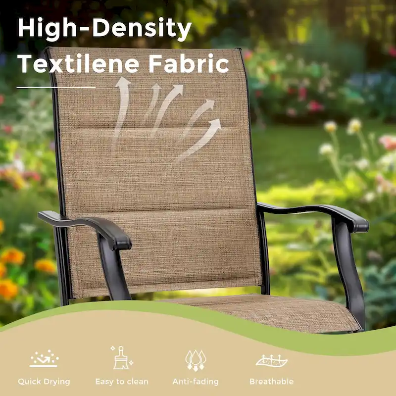 Namatota 3-piece Padded Sling Swivel Bar Stools and Table Set by Havenside Home