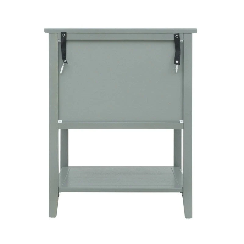 American Style Side Table End Table with 2 Drawer