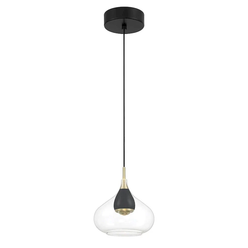 George Kovacs Arabesque Coal And Brushed Gold 1 Light Pendant