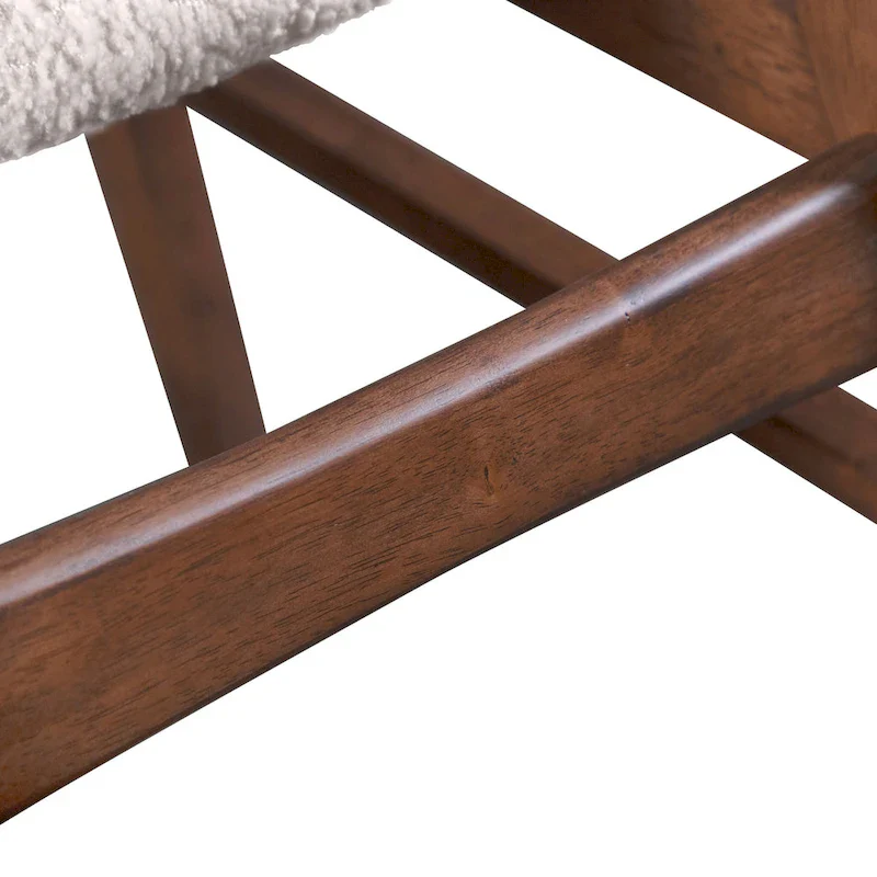 Furniture of America Beau I Mid-century Walnut 7-Piece Oval Dining Set