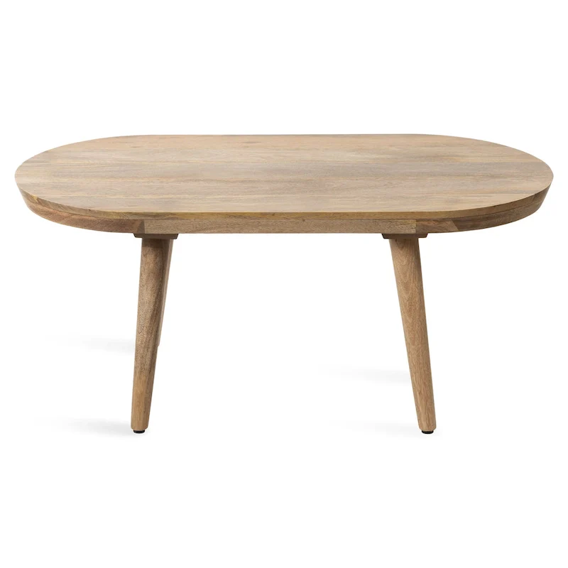 Kate and Laurel Conan Oval Wood Coffee Table