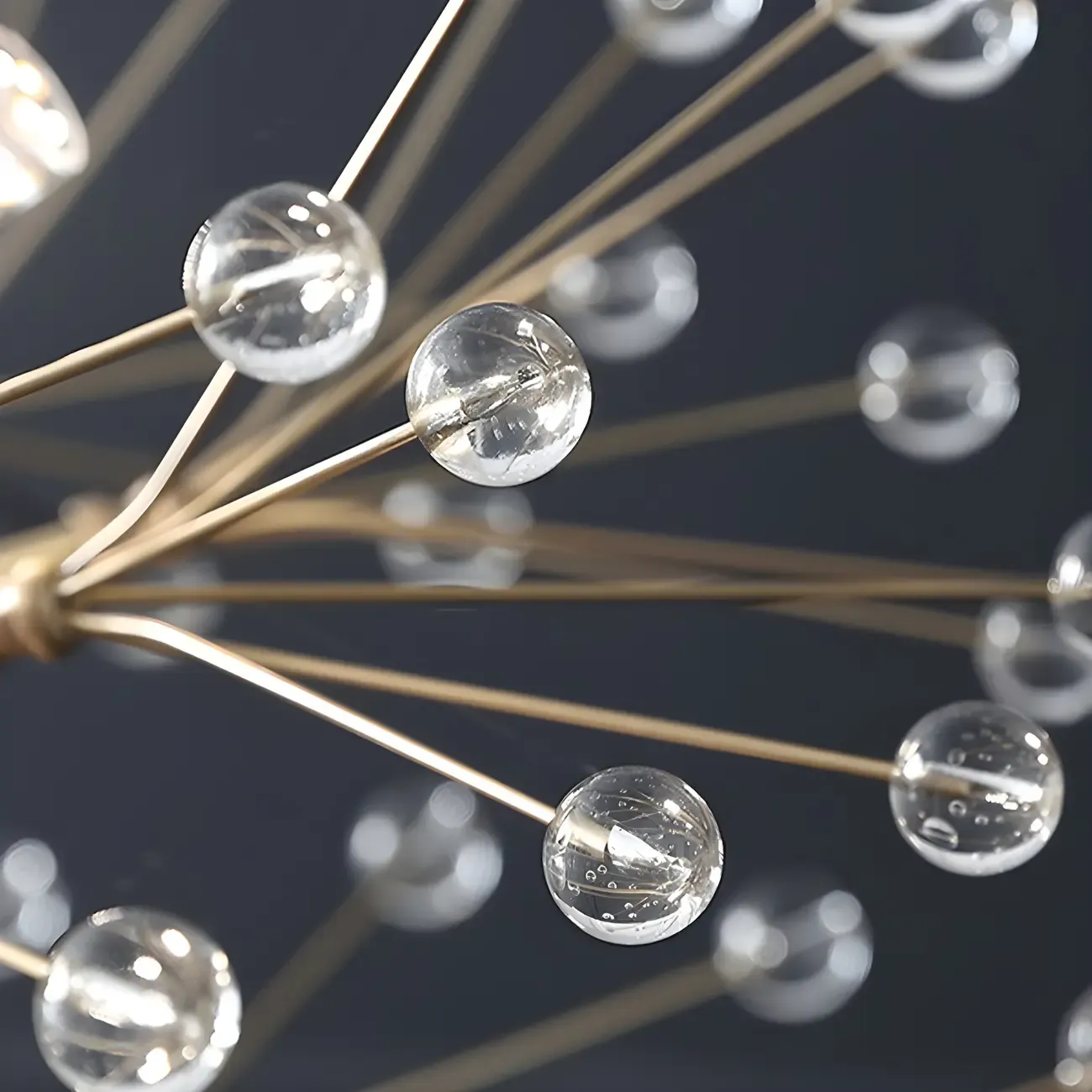 Modern Adjustable Gold Crystal Sputnik Starburst Chandelier