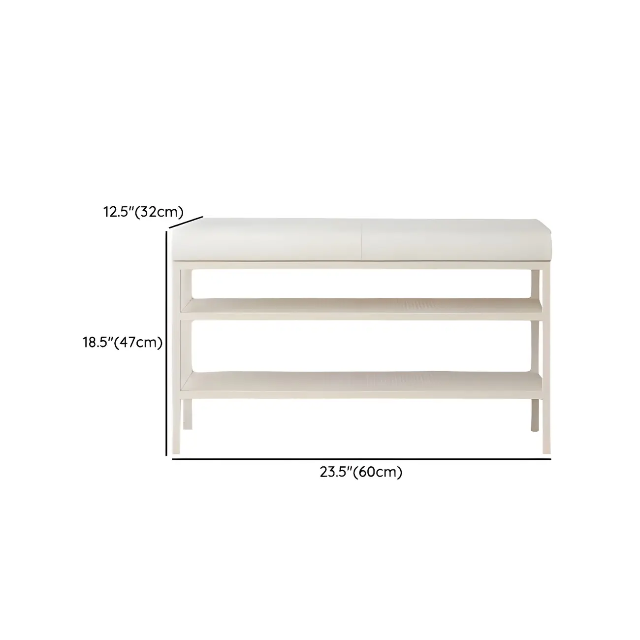 Elegant Oval Metal Cushioned Shoe Rack Bench