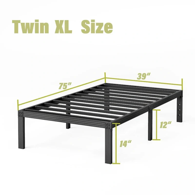 14 Inch Heavy Duty Bed Frame, No Box Spring Needed, Noise Free
