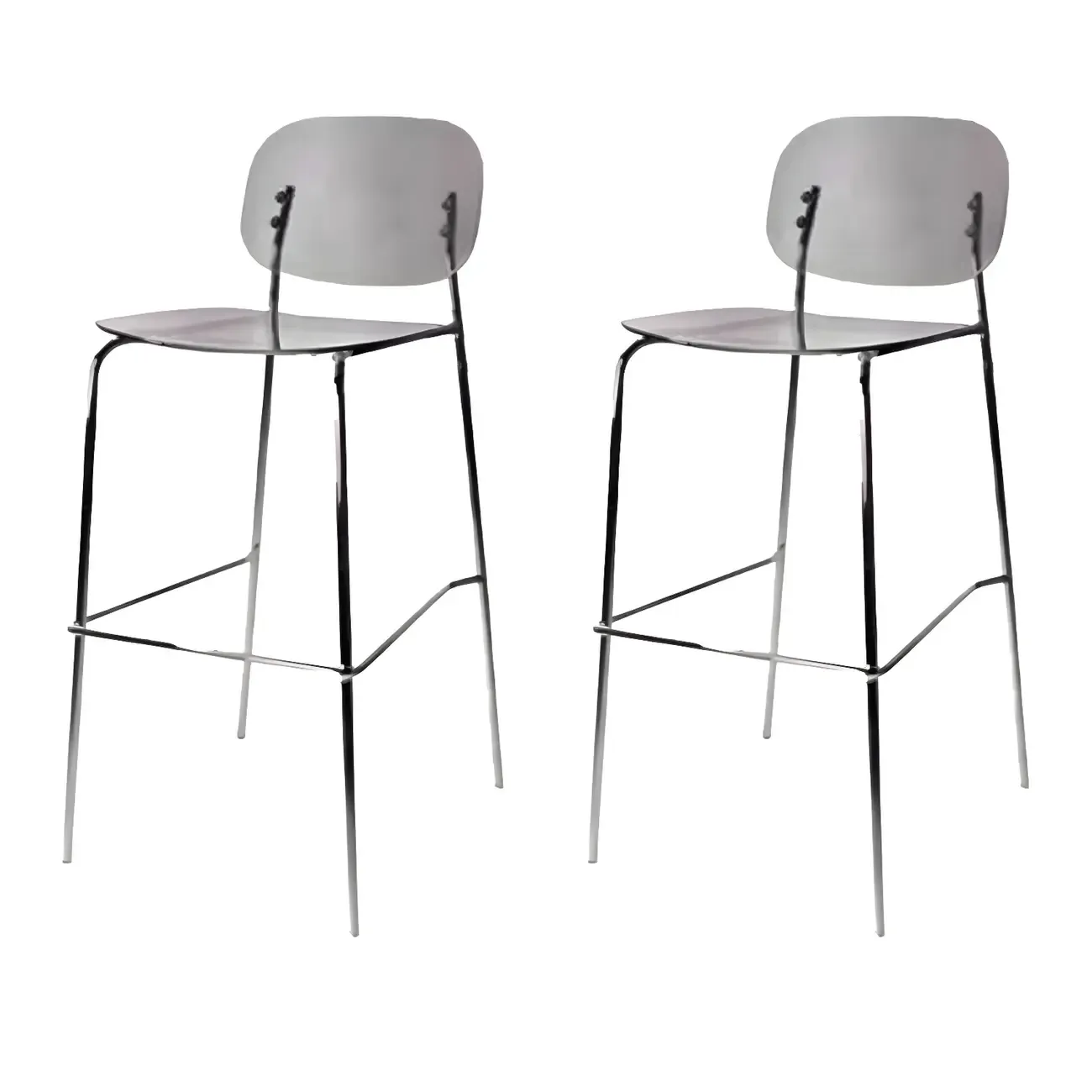 Scandinavian Square Seat Counter Height Acrylic Bar Stools