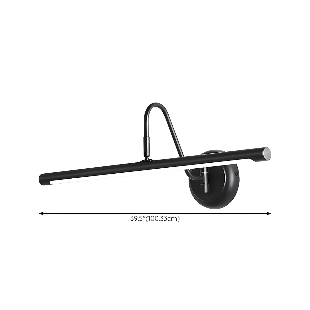 Wall-Mounted Linear Black Bathroom LED Vanity Light