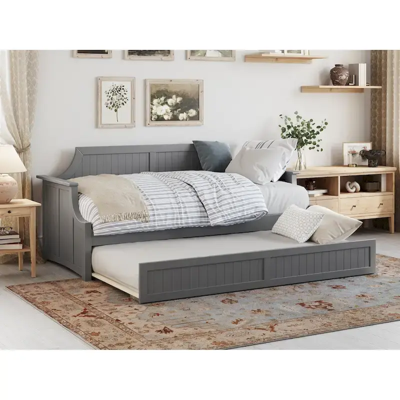 Cambridge Twin Wood Daybed with Twin Size Trundle