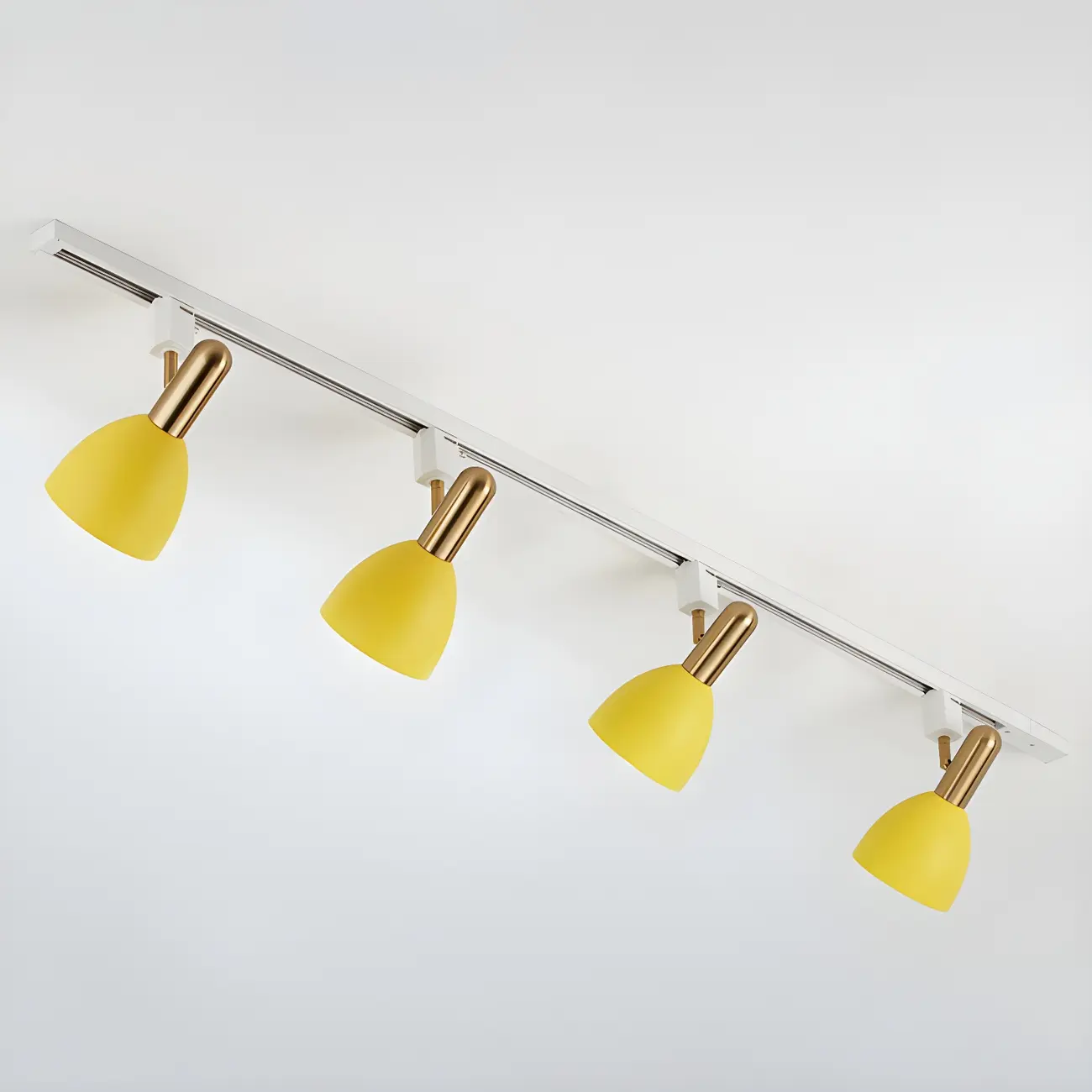 4-Light Modern Metal Dome Shade Slidable LED Track Light