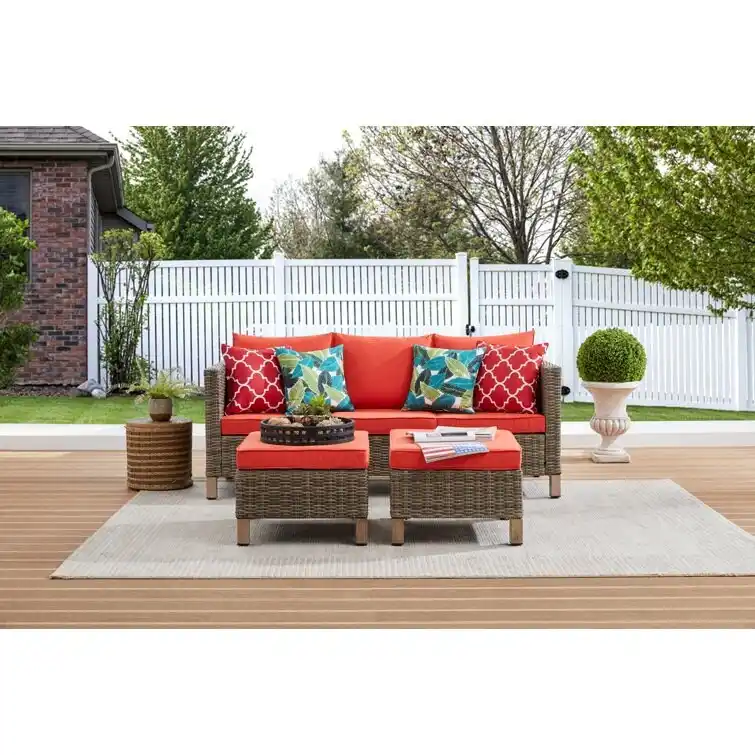 72.1 Wicker Outdoor Patio Sofa