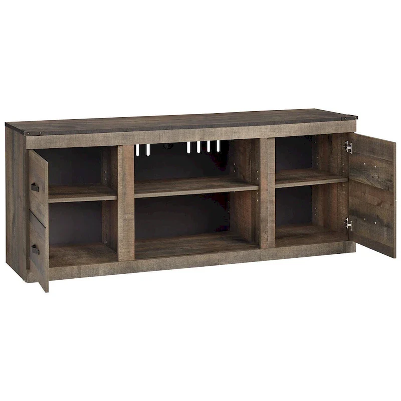 Trinell Casual Large TV Stand, Brown