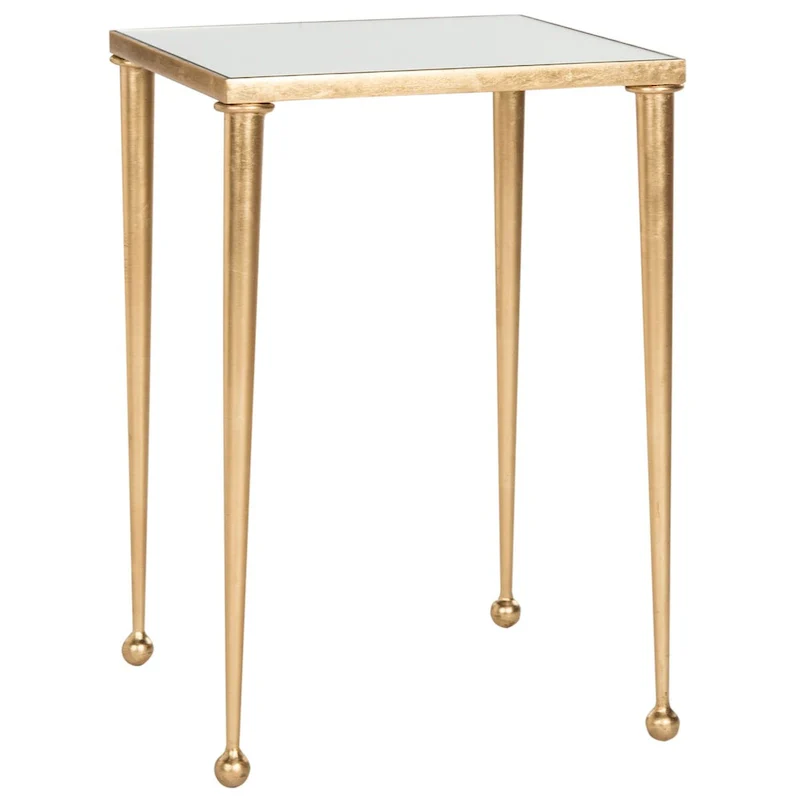 SAFAVIEH Jetty Antique Gold Leaf End Table - 14 x 14 x 21 - 14Wx14Dx21H