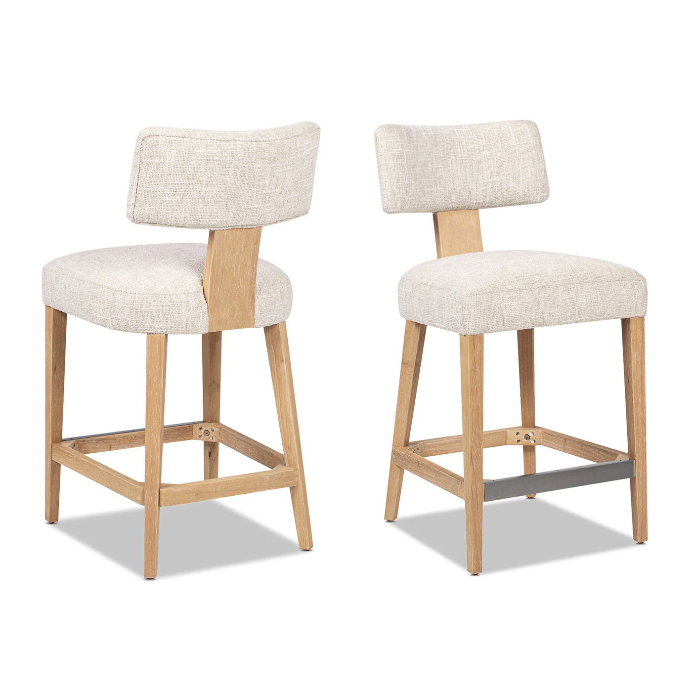 Penny Round Arched Chenille Counter Stool, Set of 2