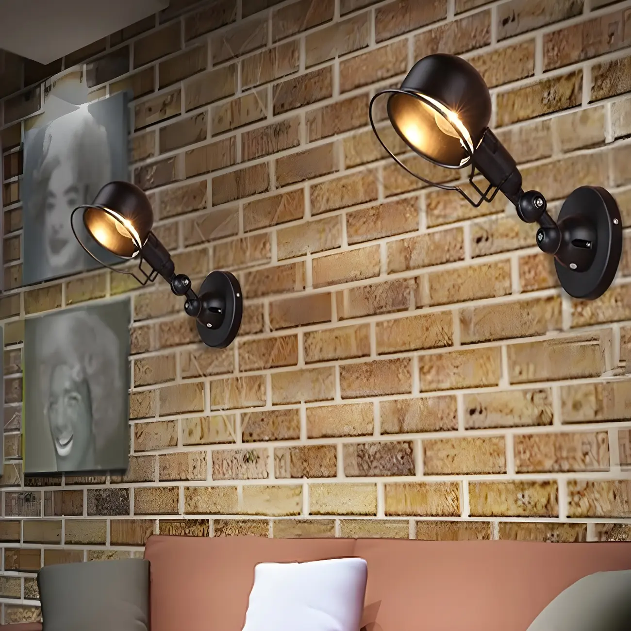 Industrial Black Dome 12“ Adjustable Arm Wall Sconce