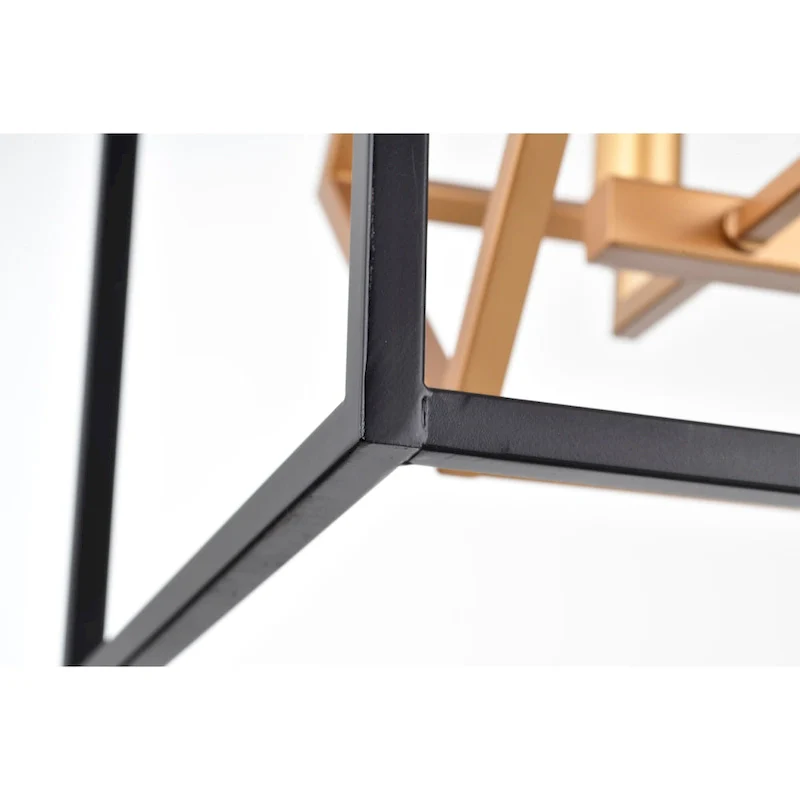 Tilla 39 Inch Matte Black Modern Kitchen Island with 8 Candle Light