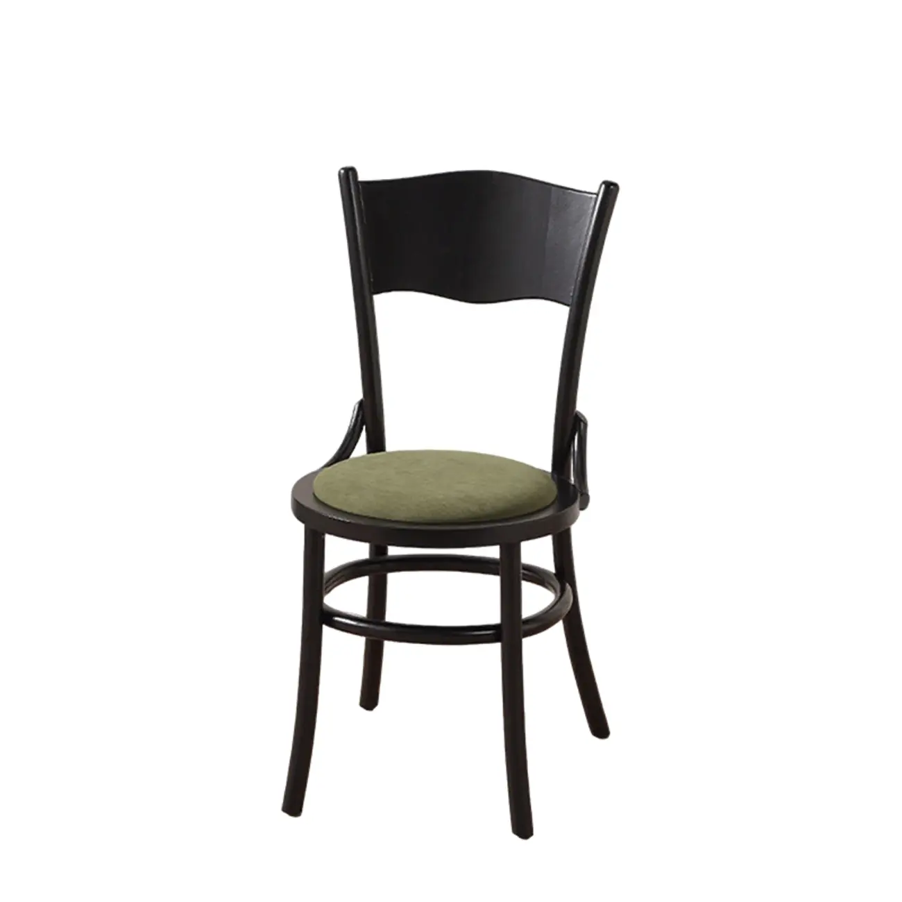 Mid-Century Modern Round Wood Dining Chair