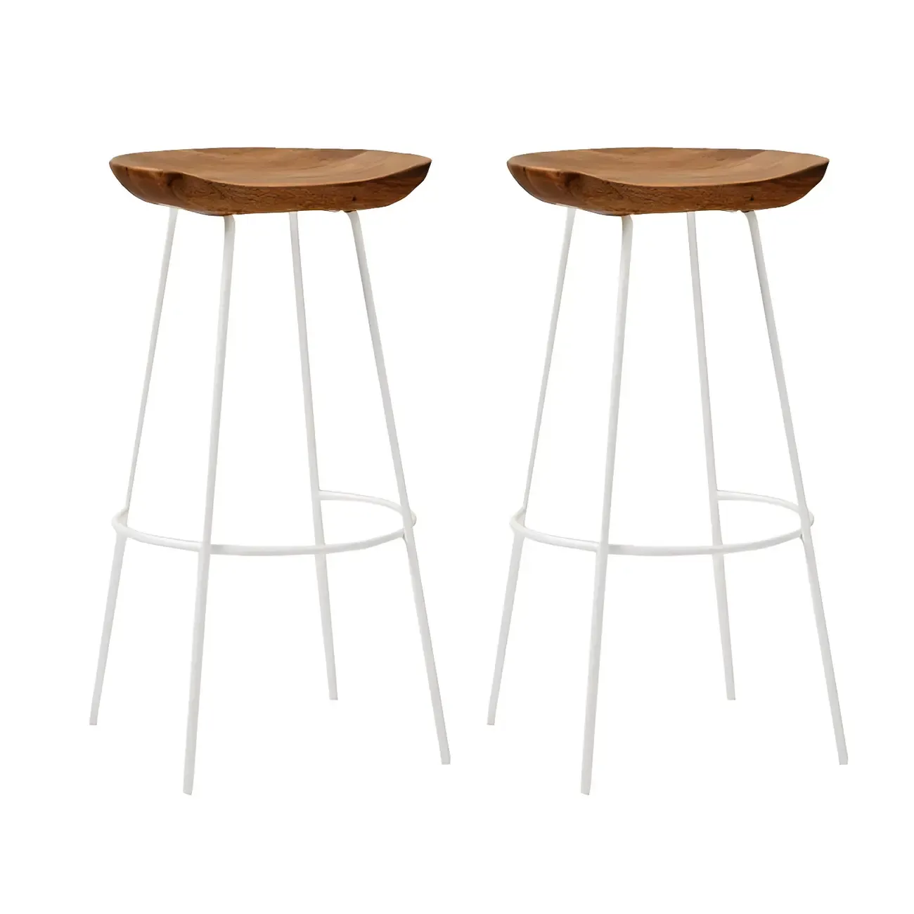 Modern Solid Wood Counter Height Bar Stools
