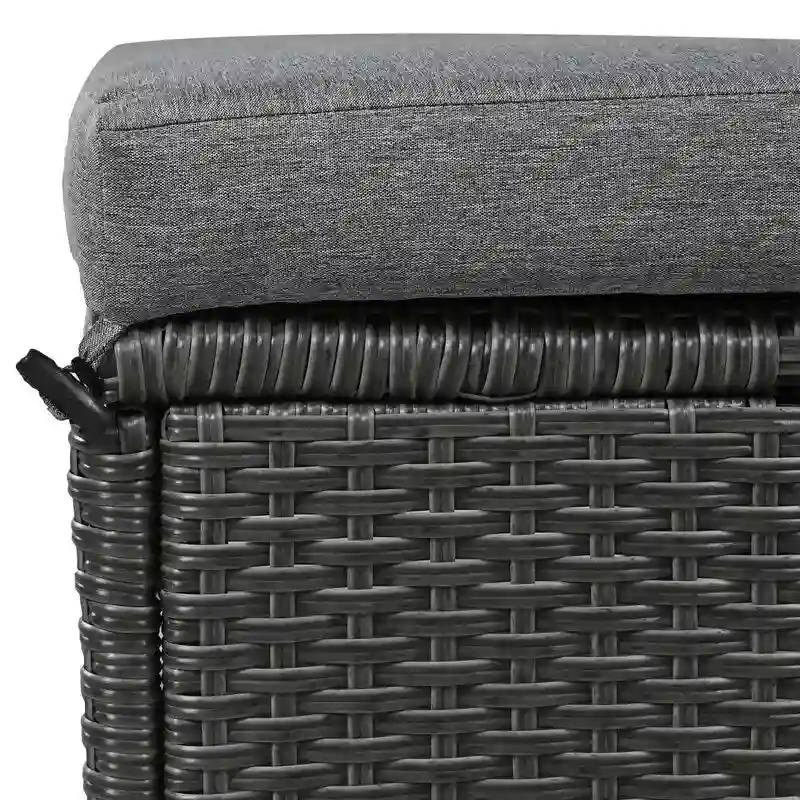 5-Piece L-Shaped Patio Rattan Sofa Set with 2 Extendable Side Tables