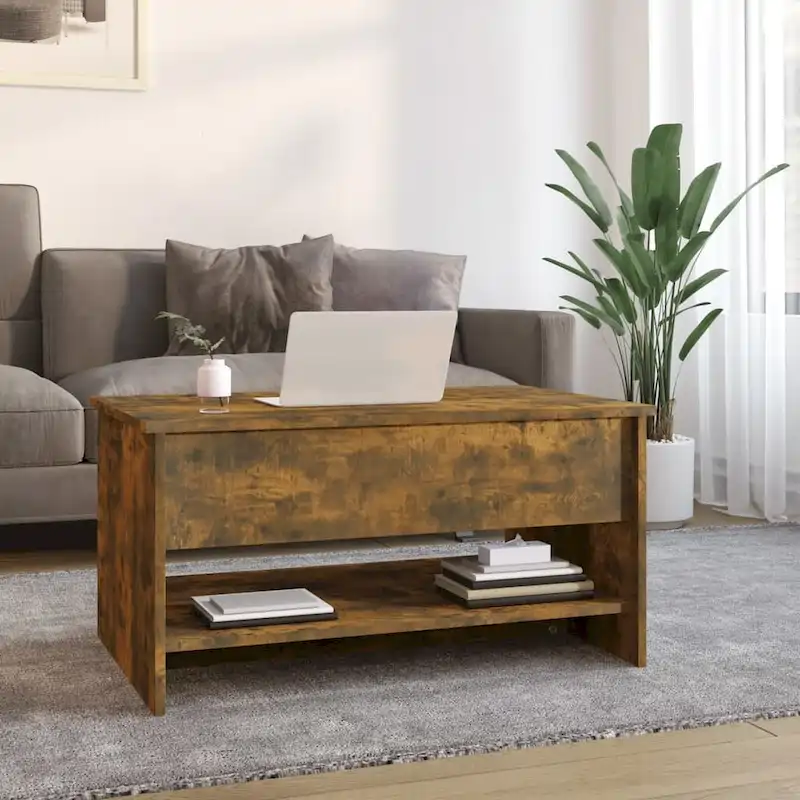vidaXL Coffee Table Lift Top End Table Accent Side Sofa Table Engineered Wood - 31.5 x 19.7 x 16.7