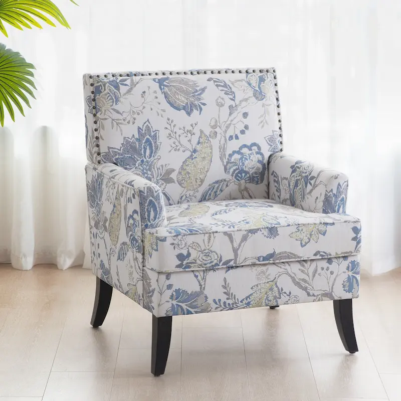 Armchair Accent Chairs with Nailhead Trim Set of 2