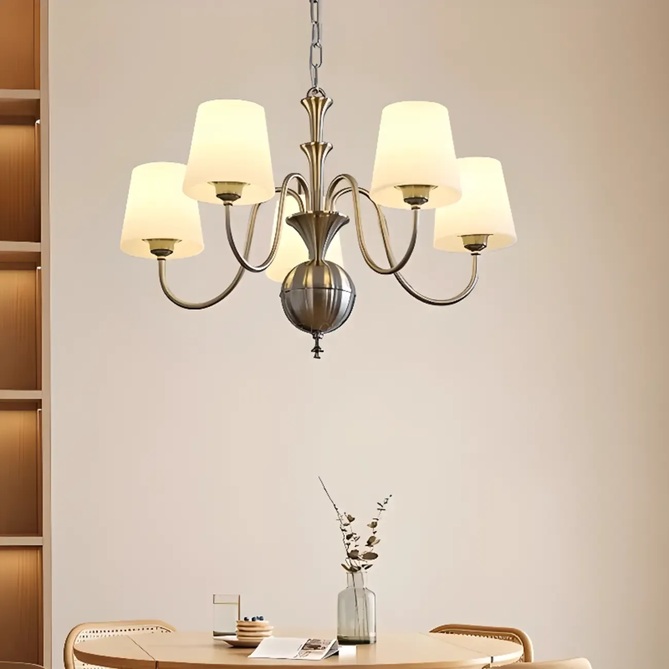 Tradition Vintage Metal LED Chandelier for Dining Room