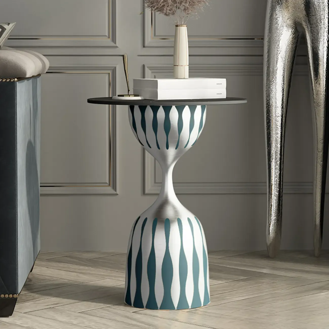 Living Room Round Marble Top Side Table
